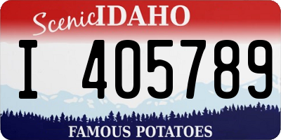 ID license plate I405789