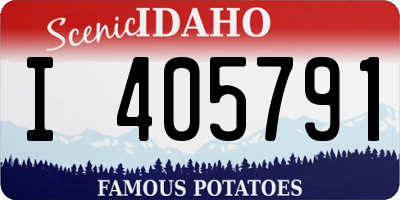 ID license plate I405791