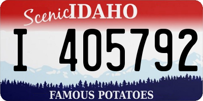 ID license plate I405792