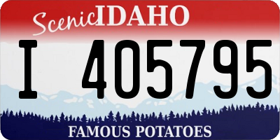 ID license plate I405795