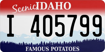 ID license plate I405799