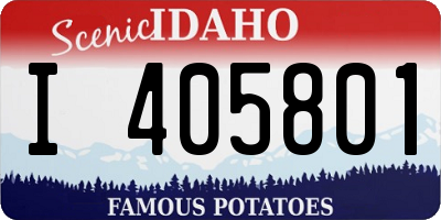 ID license plate I405801