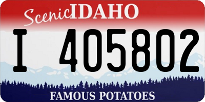 ID license plate I405802