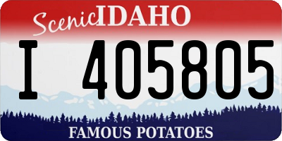 ID license plate I405805