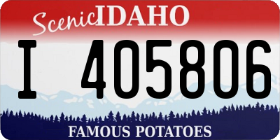 ID license plate I405806