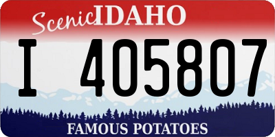 ID license plate I405807