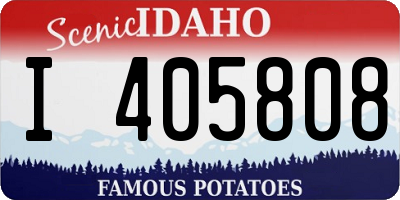 ID license plate I405808