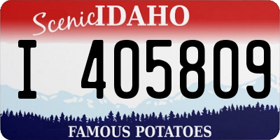 ID license plate I405809