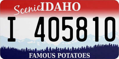 ID license plate I405810