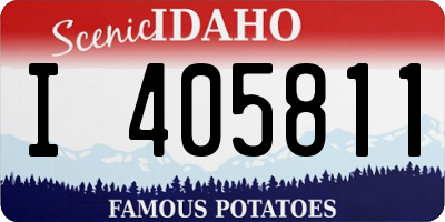 ID license plate I405811