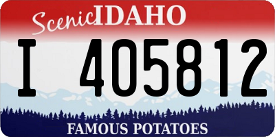 ID license plate I405812