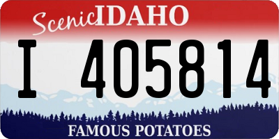 ID license plate I405814