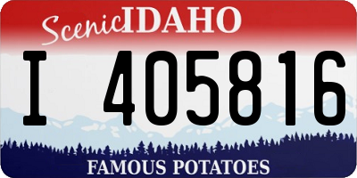 ID license plate I405816