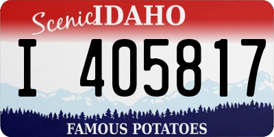 ID license plate I405817