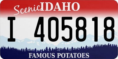 ID license plate I405818