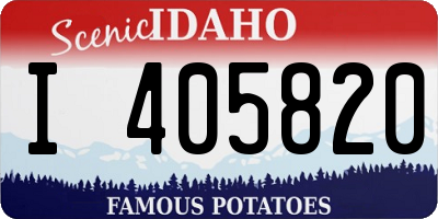 ID license plate I405820