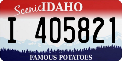 ID license plate I405821