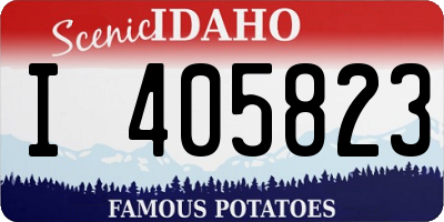ID license plate I405823