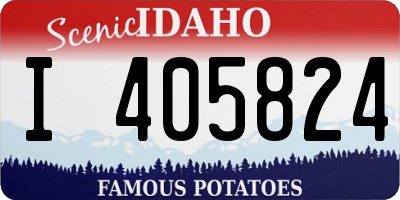 ID license plate I405824