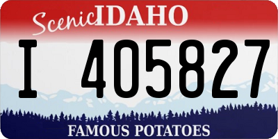 ID license plate I405827