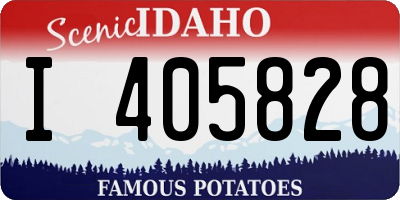 ID license plate I405828