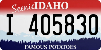 ID license plate I405830
