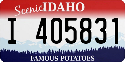 ID license plate I405831