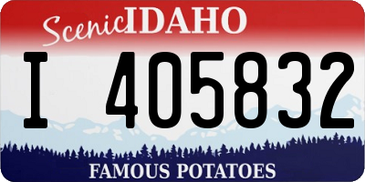 ID license plate I405832