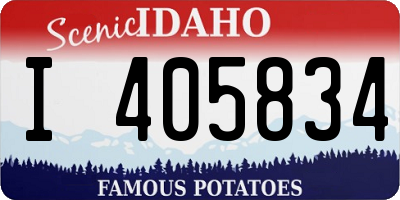 ID license plate I405834