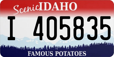 ID license plate I405835