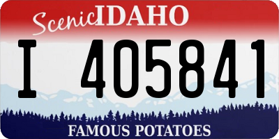 ID license plate I405841