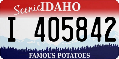 ID license plate I405842