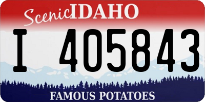 ID license plate I405843