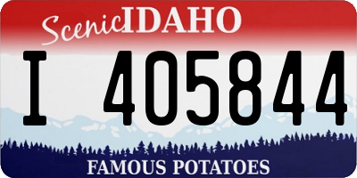 ID license plate I405844