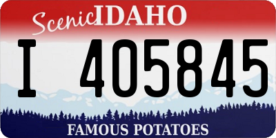 ID license plate I405845