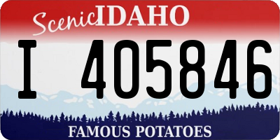 ID license plate I405846