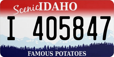 ID license plate I405847