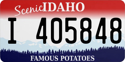 ID license plate I405848