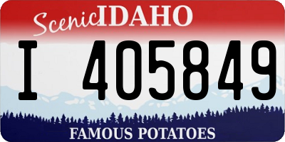 ID license plate I405849