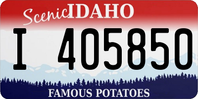ID license plate I405850