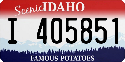 ID license plate I405851