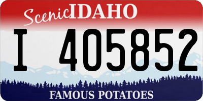 ID license plate I405852