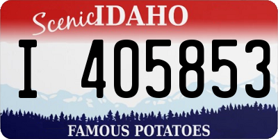 ID license plate I405853