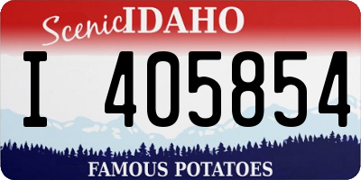 ID license plate I405854
