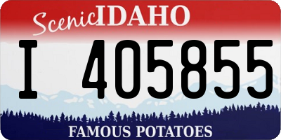ID license plate I405855