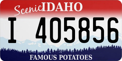 ID license plate I405856