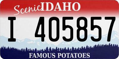 ID license plate I405857