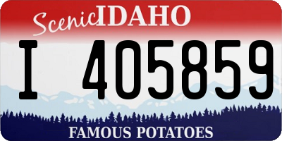ID license plate I405859