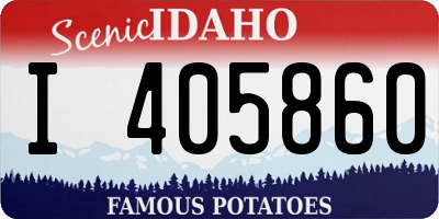 ID license plate I405860