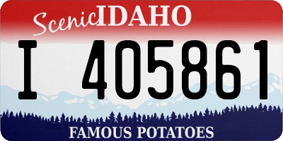 ID license plate I405861